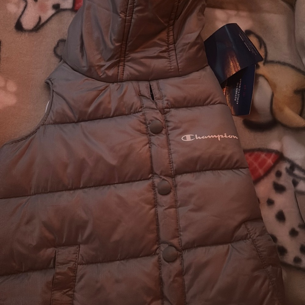 Champion grey puffer jacket new with tags